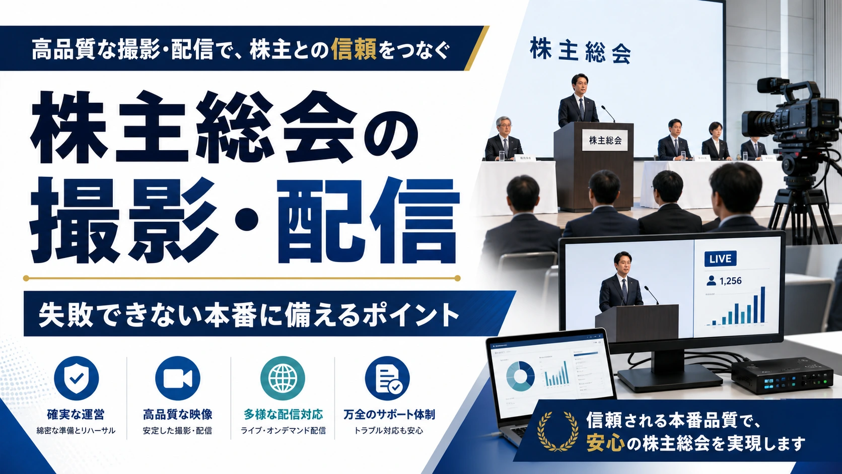 株主総会の撮影・配信を外注するメリットと準備ポイント